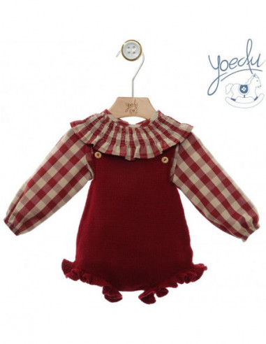 RANITA LANA NIÑA GRANATE CON CAMISA...