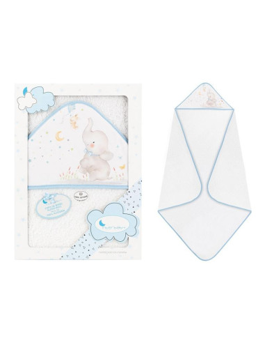 CAPA BAÑO ELEFANTE BLANCO CELESTE