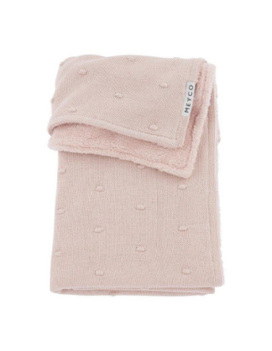 MANTA PELITO MINI KNOTS TEDDY ROSA MEYCO