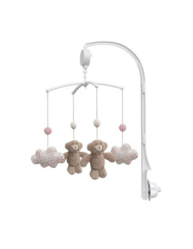 MUSICAL CUNA BEAR FLORES ROSA INTERBABY
