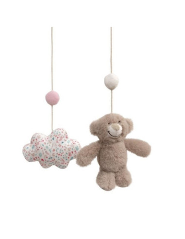 MUSICAL CUNA BEAR FLORES ROSA INTERBABY