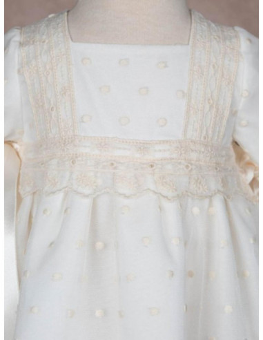 VESTIDO MANGA LARGA CON BRAGA Y GORRO...