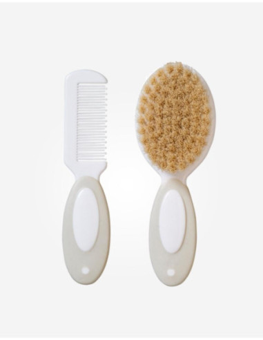 SET PEINE+CEPILLO CERDAS NATURALES...