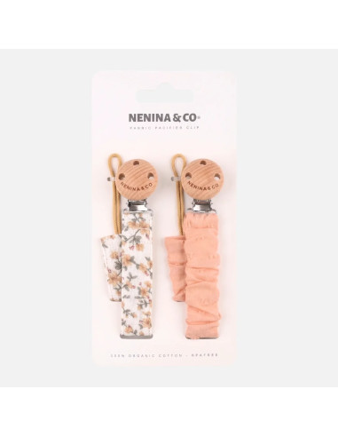 PACK 2 CADENAS CHUPETE TELA CAMEL...