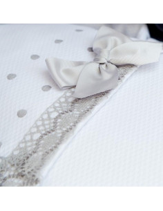 COLCHA COCHE HOLLY BLANCO GRIS