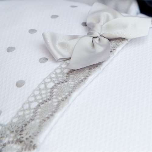 COLCHA COCHE HOLLY BLANCO GRIS