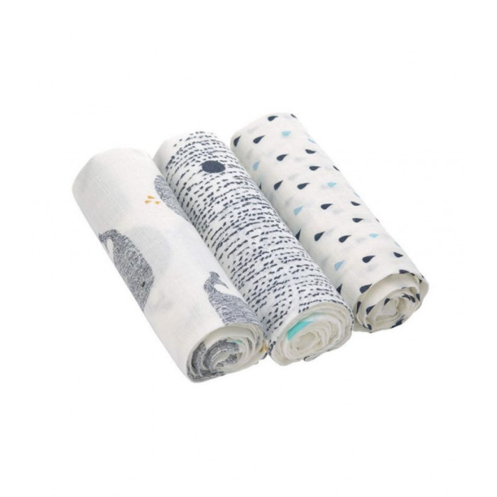 PACK 3 GASAS BAMBOO WATER WHALE