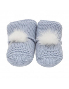 BOTITA LANA CELESTE EMP POM...