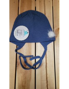 GORRITO LANA AZULON POM POM