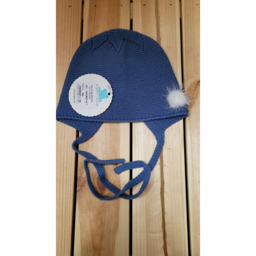 GORRITO LANA AZULON POM POM