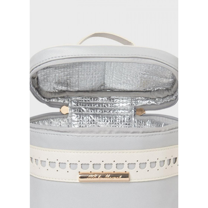 PORTABIBERON NEVERA PIEL GRIS PASACINTAS