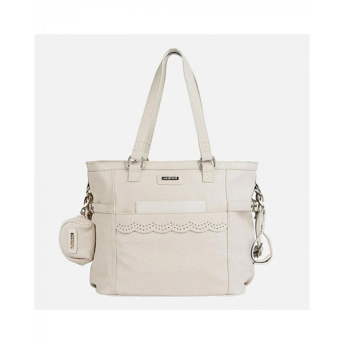 BOLSO SILLA+PORTACHUPETE PIEL ONDAS BEIG