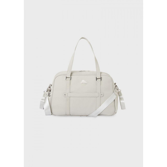 BOLSO SILLA PIEL GRIS LISO APLIQUE NUBE