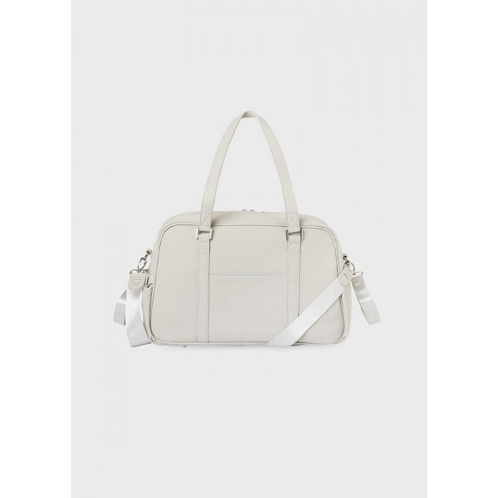 BOLSO SILLA PIEL GRIS LISO APLIQUE NUBE