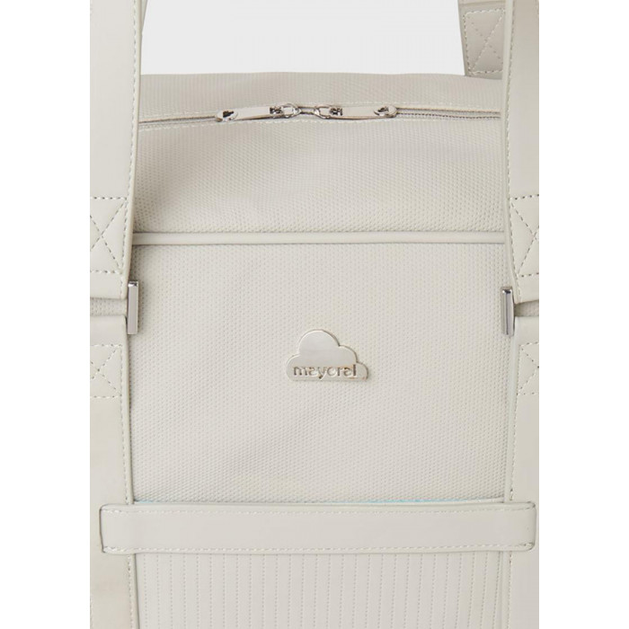 BOLSO SILLA PIEL GRIS LISO APLIQUE NUBE