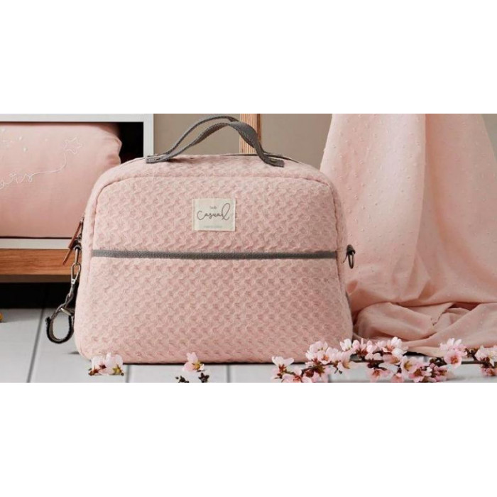 BOLSO MATERNAL 506 CROCHET ROSA BIMBI...