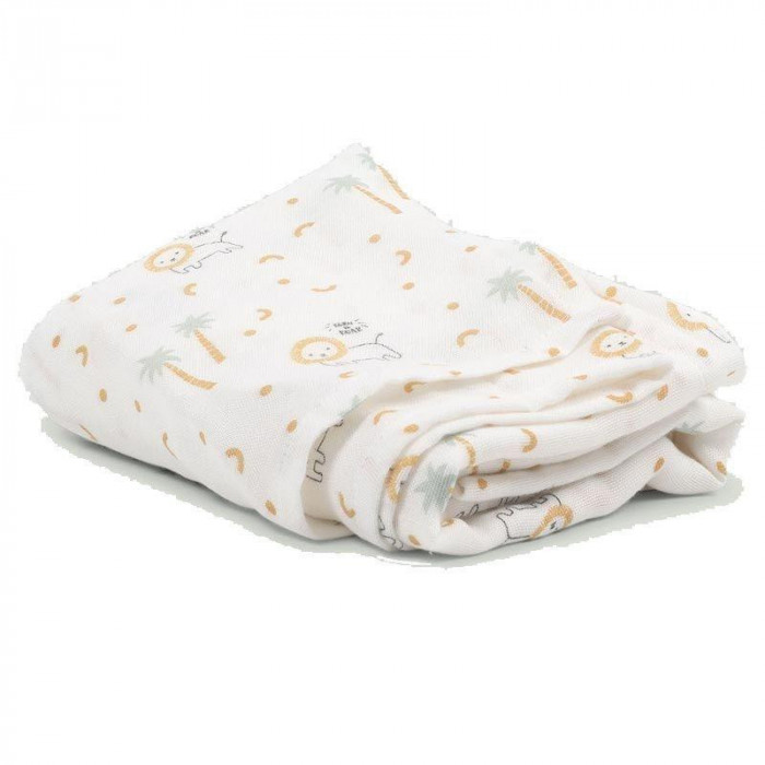 MUSELINA BAMBU NAIROBI ESTAMPADO BEIG...