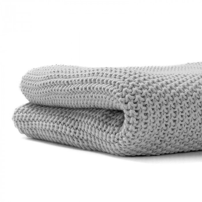 MANTA TRICOT ALGODON 100% GRIS