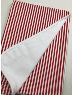 ARRULLO ALGODON RAYAS ROJO BLA