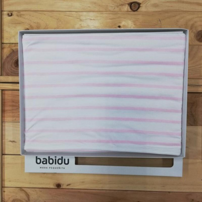 ARRULLO ALGODON RAYAS ROSA BLA