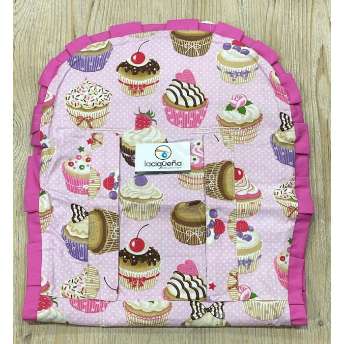 FUNDA SILLA RECTA CUPCAKE FUXIA...