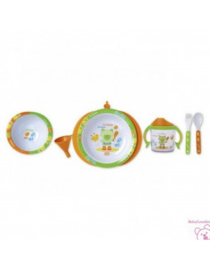 VAJILLA CON PLATO TERMO SARO