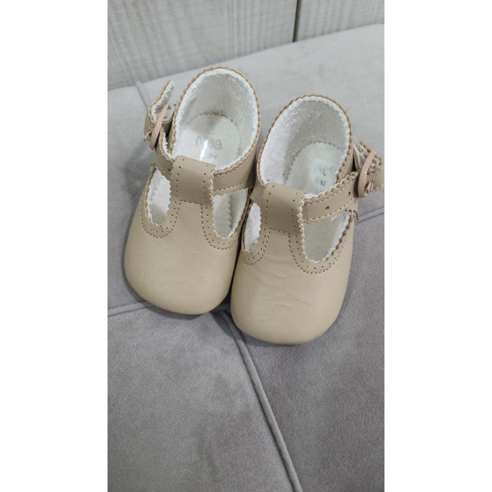 ZAPATO NIÑO PIEL CAMEL NOA