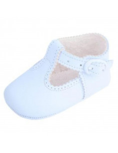 ZAPATO NIÑO PIEL CELESTE NOA