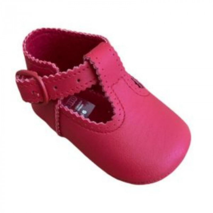 ZAPATO NIÑO PIEL ROJO NOA
