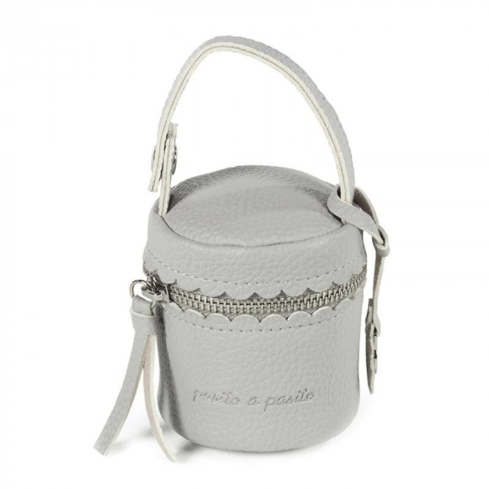 FUNDA PORTACHUPETE PIEL BISCUIT GRIS