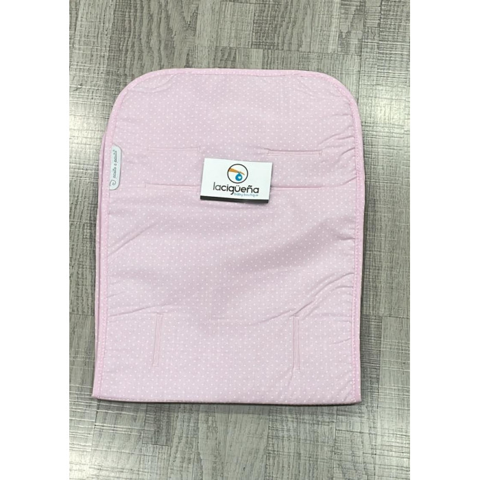 FUNDA SILLA RECTA CROCHET ROSA