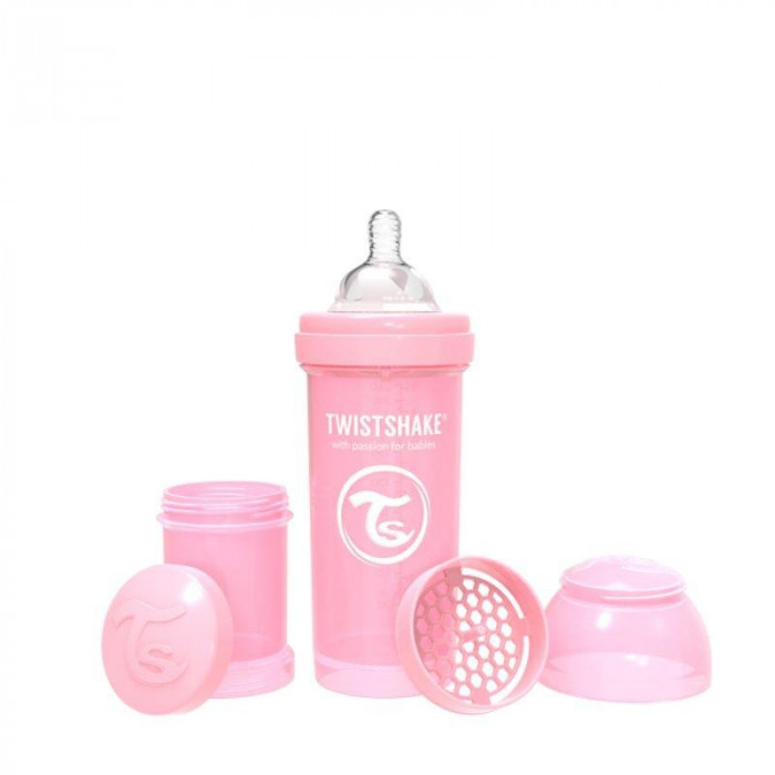 BIBERON ANTICOLICO TWISTSHAKE 260ML ROSA