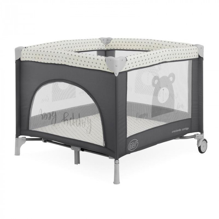 CUNA VIAJE CUADRADO 107 OSITO GRIS