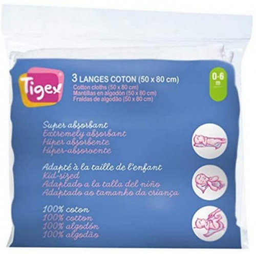 PACK 3 GASAS ALGODON 50*80...