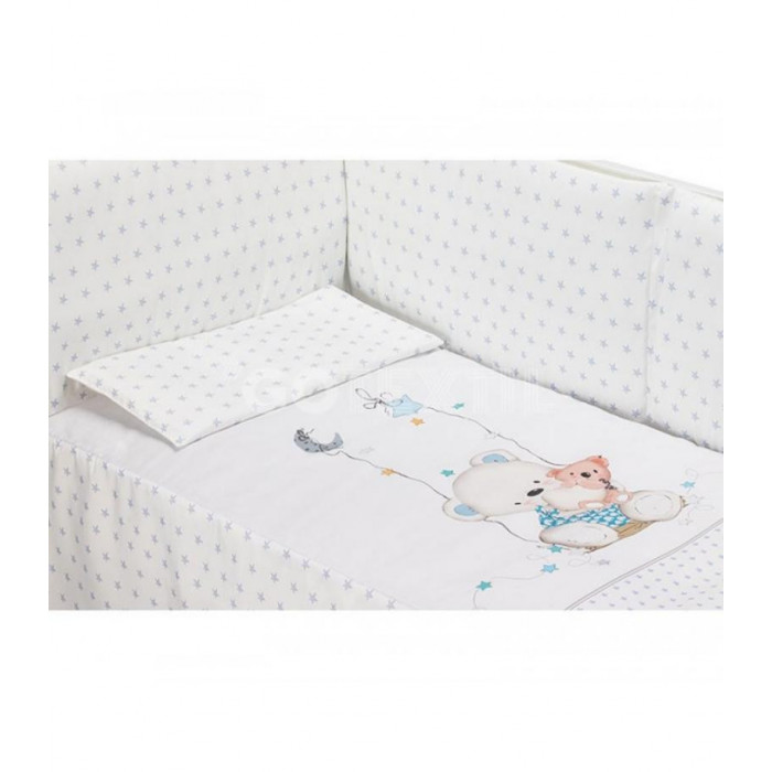 EDREDÓN + PROTECTOR COLUMPIO CELESTE...