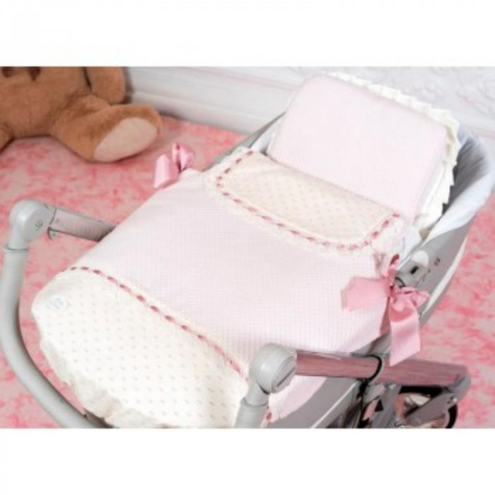 COLCHA COCHE 3560 ROSA EMP BEIG