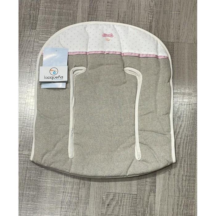 FUNDA SILLA RECTA TH LINO GRIS ROSA