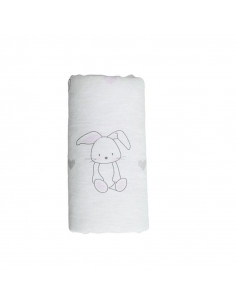 MUSELINA ALGODON CONEJITO ROSA