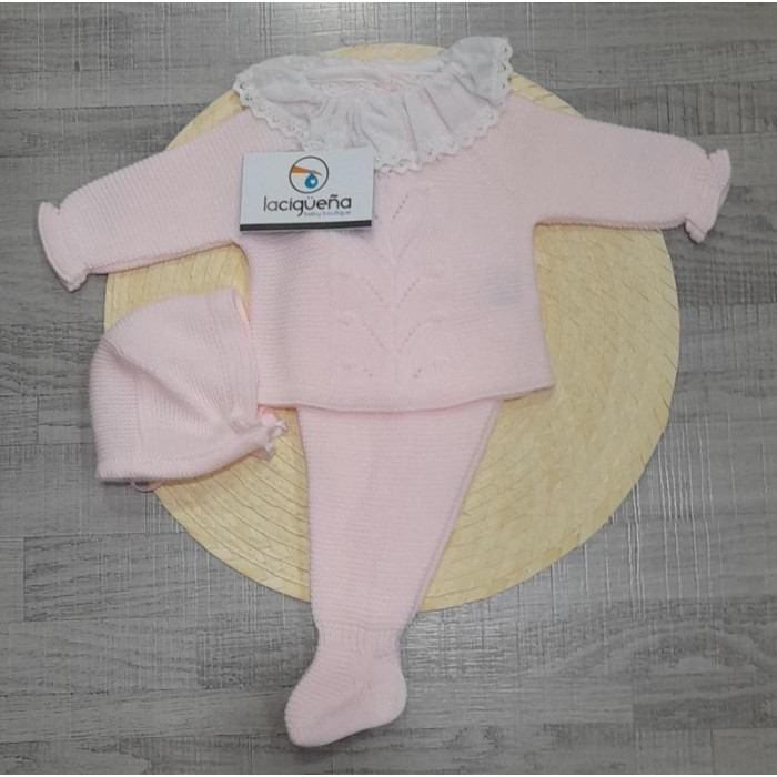 CONJ.3P LANA TACHON BODOQUES ROSA CUELLO