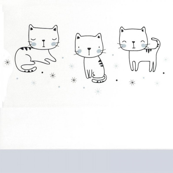 J.SAB MINICUNA ALGODON MIAU CELESTE