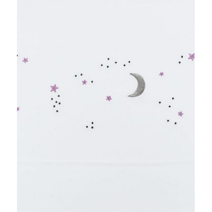 J.SAB CUNA ALGODON 100% BORDADO LUNA ROS