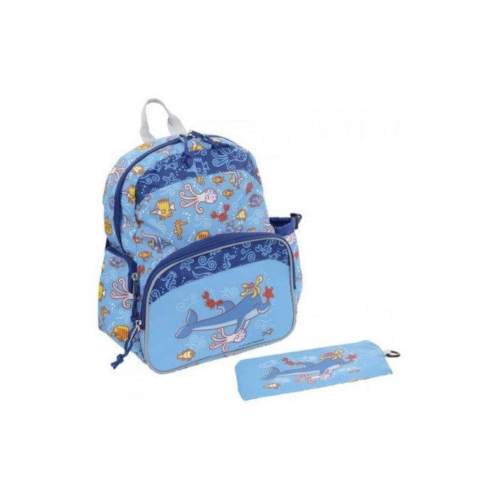 MOCHILA PREESCOLAR DOLPHIN TURQUESA