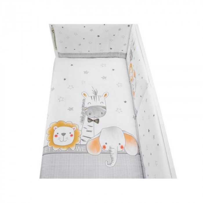 EDREDÓN + PROTECTOR ANIMALES GRIS...