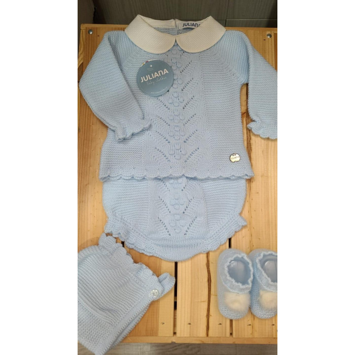 CONJUNTO 4 PIEZAS LANA CTE CUELLO BB...