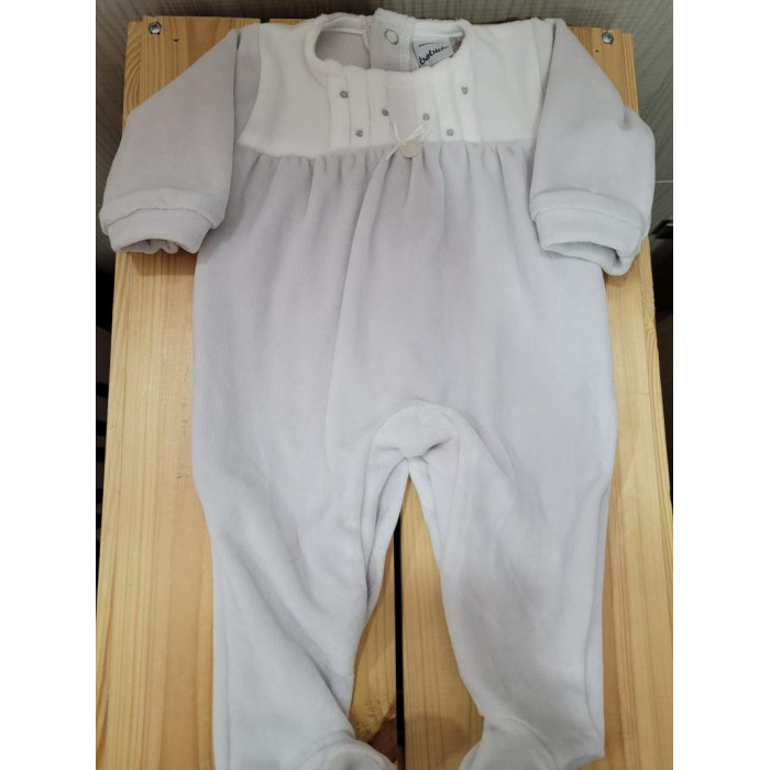 PELELE TUNDOSADO GRIS CUELLO BLANCO