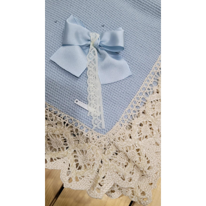 CHAL LANA CELESTE EMP BOLILLO BEIG...