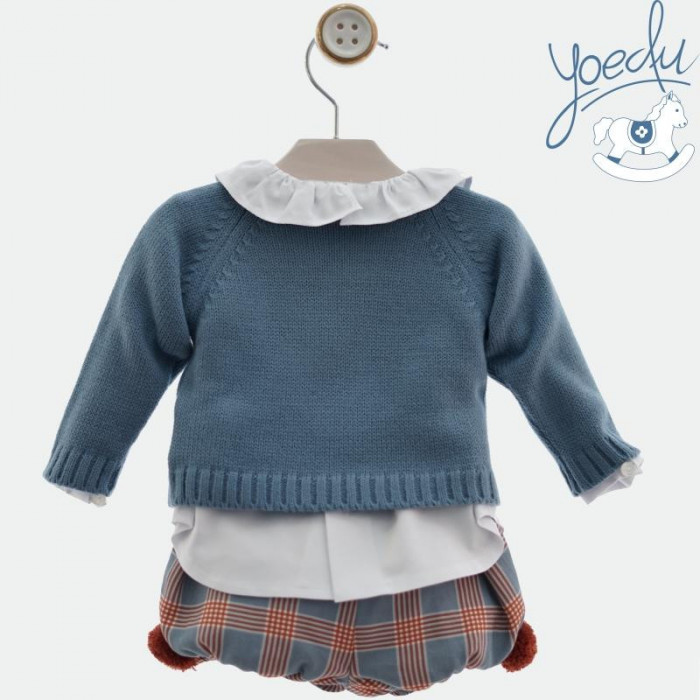 JERSEY LANA M/L+CAMISA+BRAGA SETAS AZULO