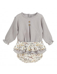 CAMISA M/L GRIS+BRAGA...