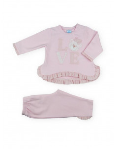 CHANDAL 2P ALGODON LOVE ROSA