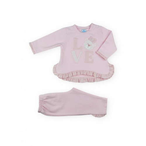 CHANDAL 2P ALGODON LOVE ROSA